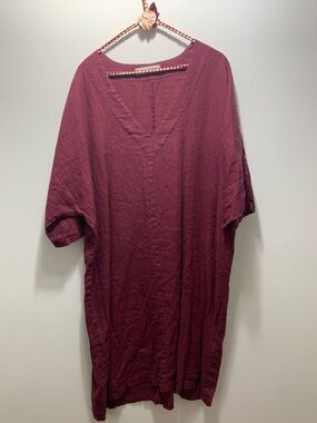 Oversized Linen Tunic Dress - Love and Confuse